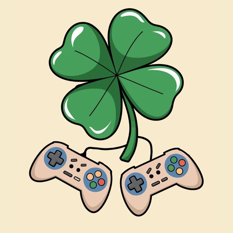Glücksklee Retro Gaming Design