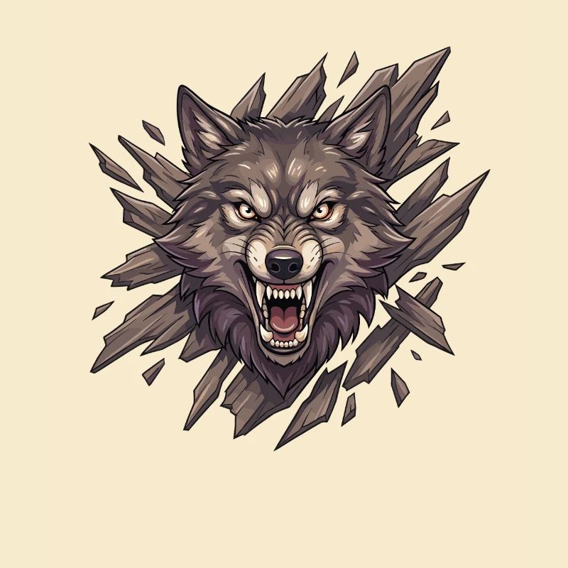 Wolf roar in splinter vision
