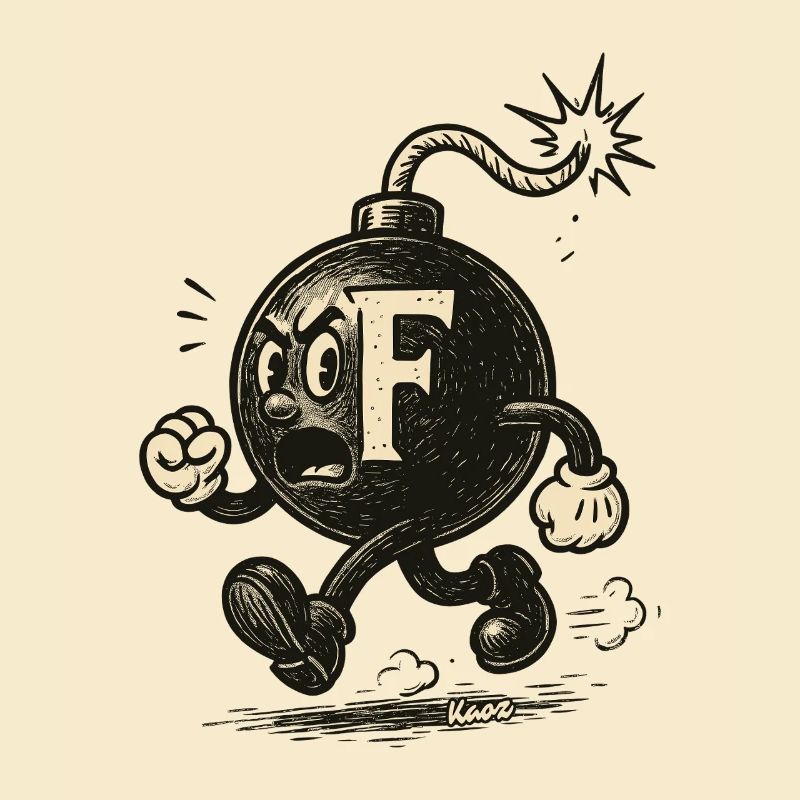 F-Bombe-Maskottchenbombe