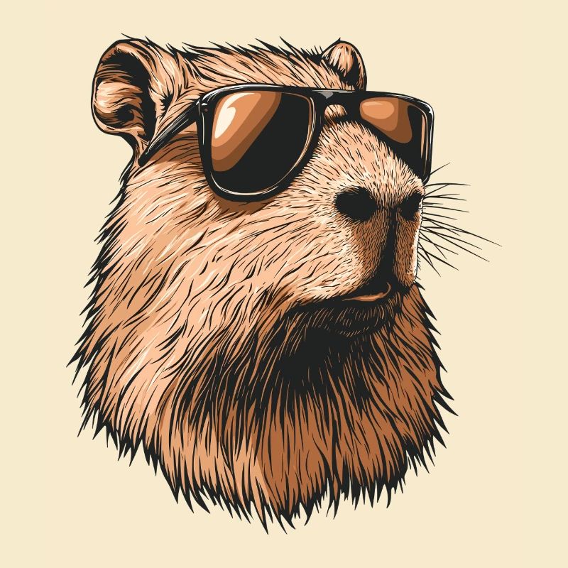 Capybara mit Sonnenbrille 