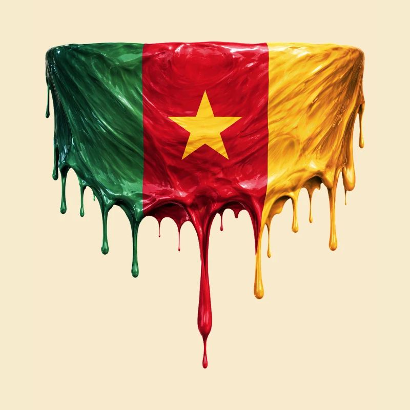 Art de drapeau de largage du Cameroun