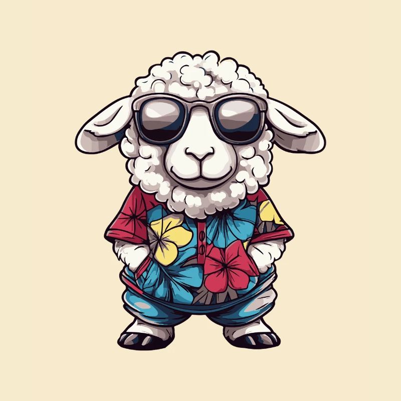 Sheep Comic Holiday