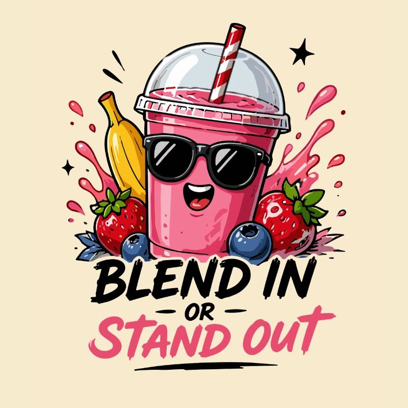  Blend In Or Stand Out Cooler Smoothie Spruch Mit