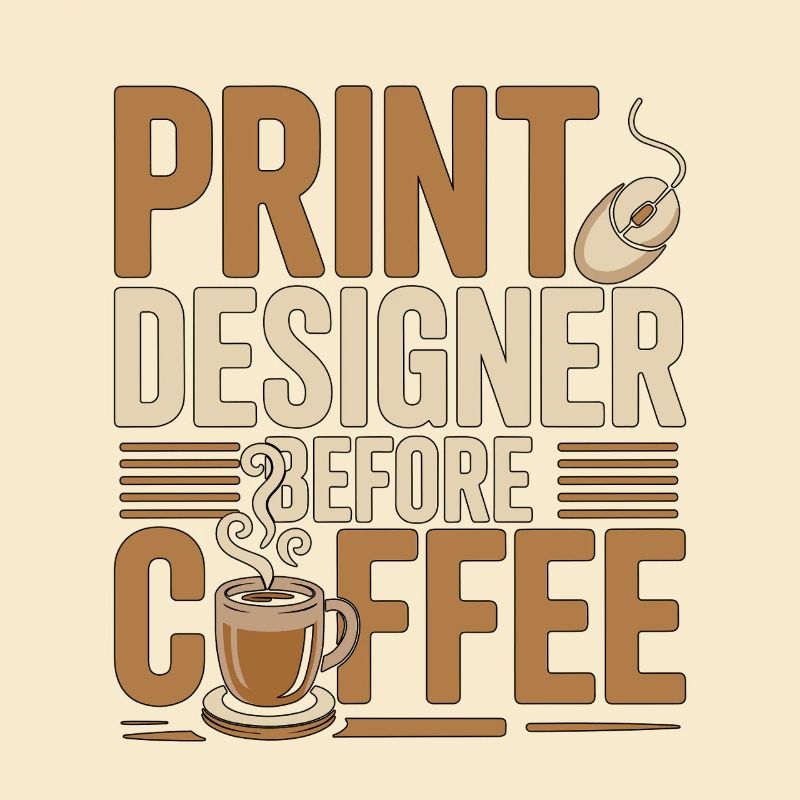 Designer d’impression avant graphiste Amant du café