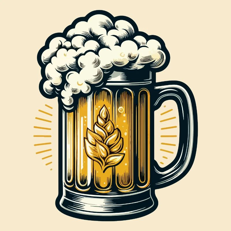 BIÈRE PRESSION, BOISSON, BOISSON, PICHET, MALT, HOUBLON