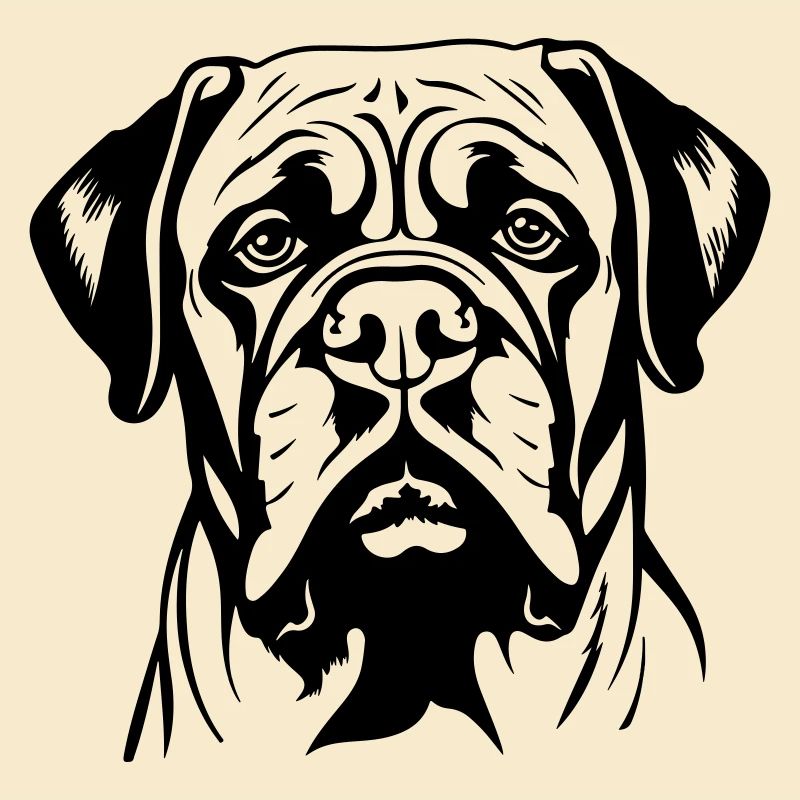Mastiff Dog Head