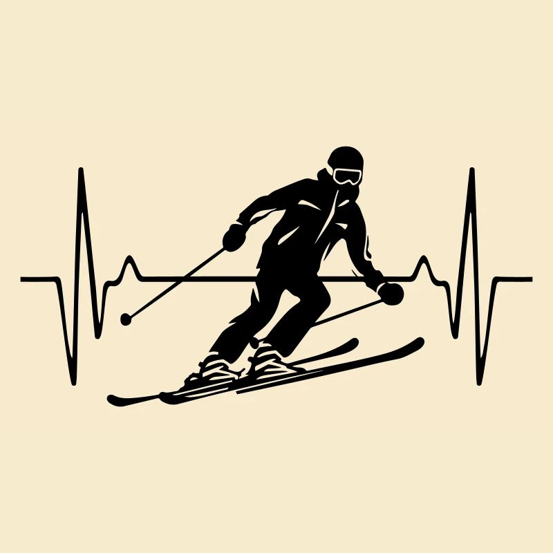 Ski Skiing Man Fréquence d’impulsion