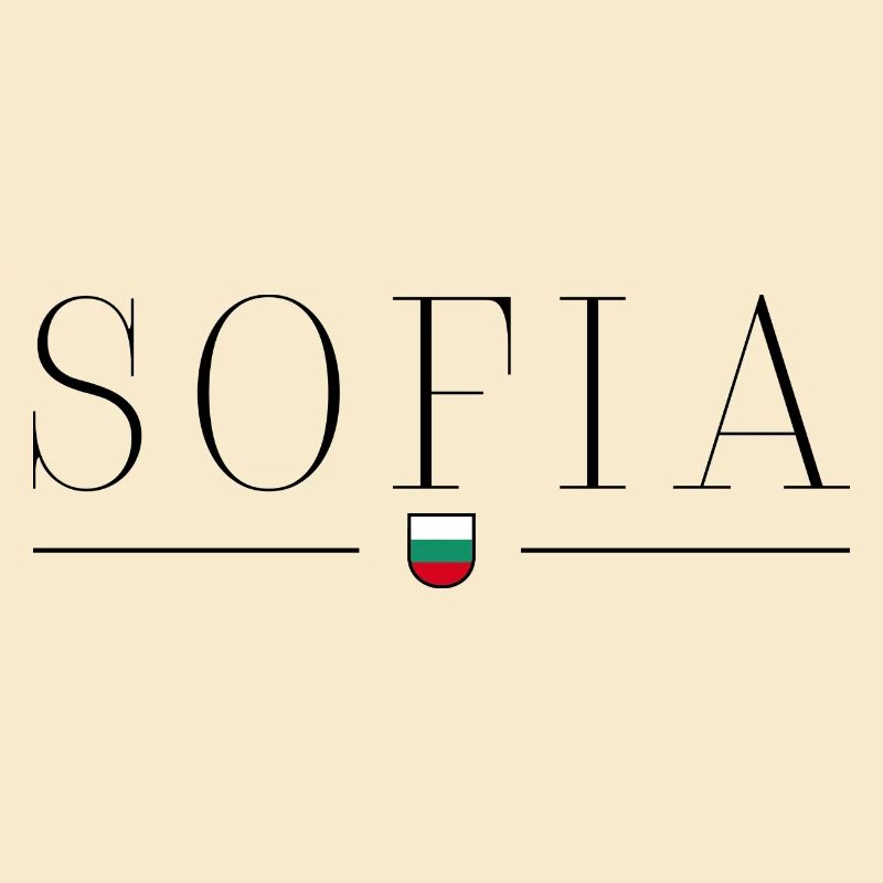 Sofia, Bulgarie T-shirt de conception de style