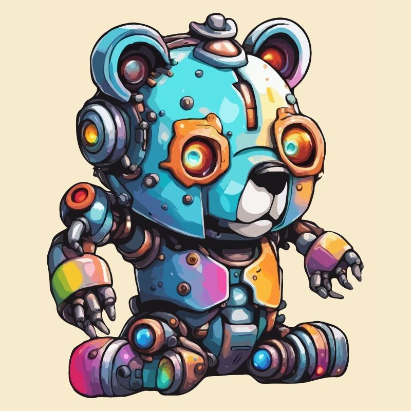 Roboter Tier / KI / Mechanisierte Tiere / Comic