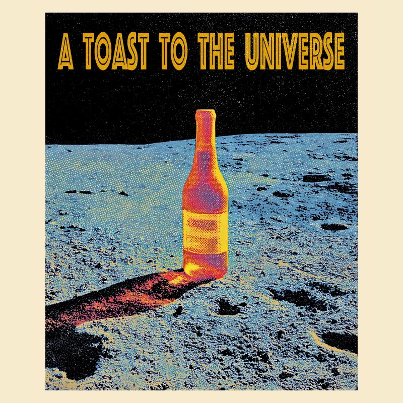 Célébration de l’espace avec bouteille de vin