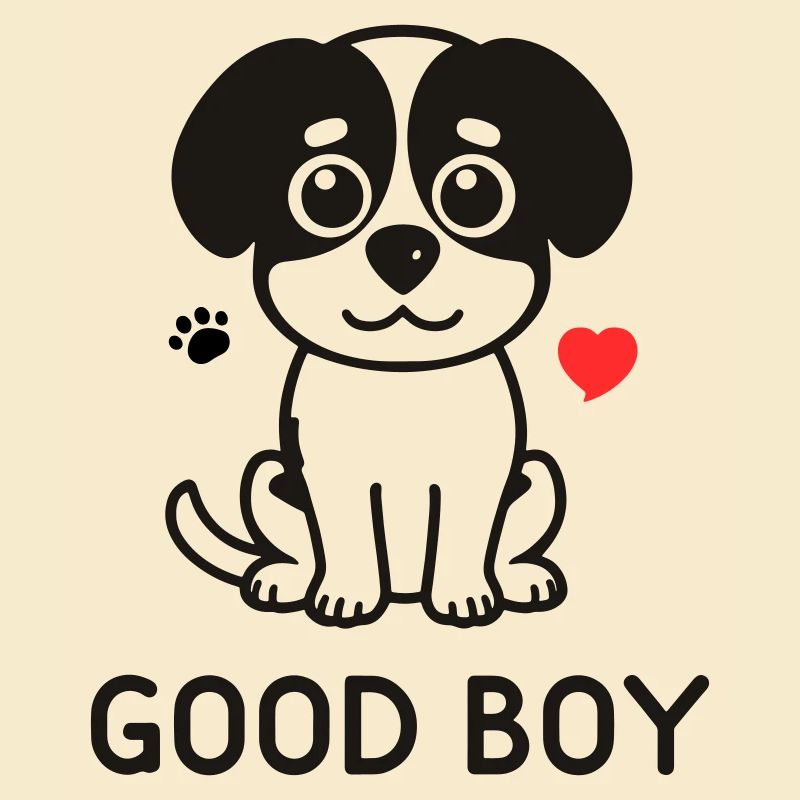 Bon garçon – Motif du chien mignon