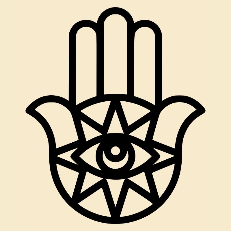 Silhouette de Fatima de la Main Hamsa
