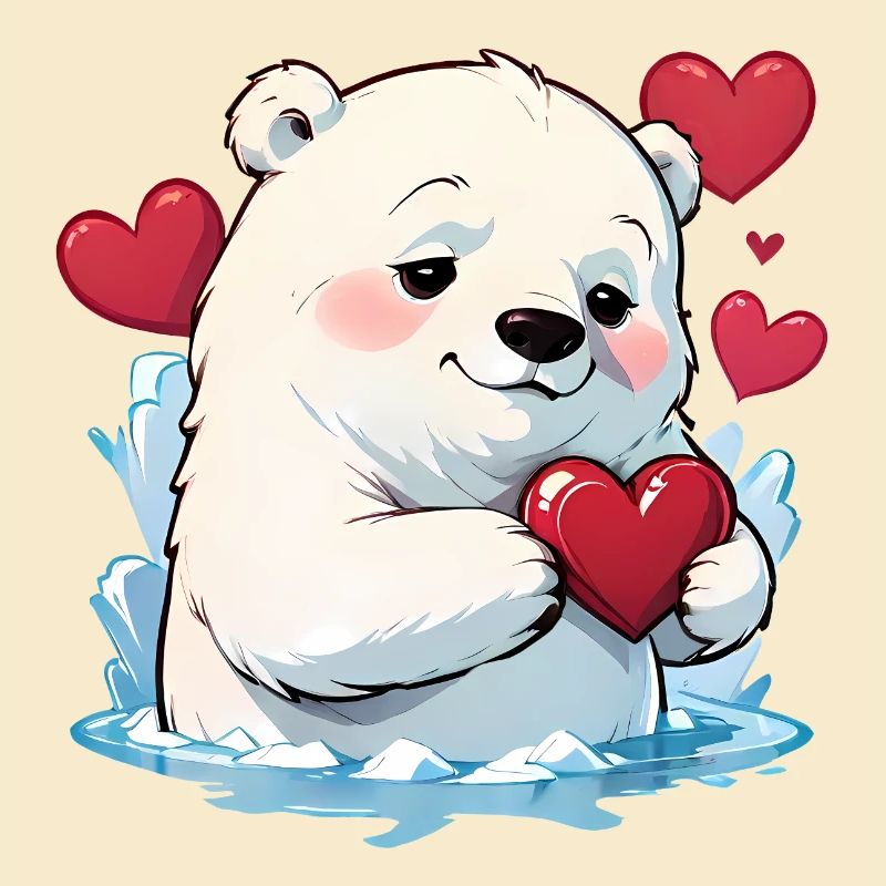 Verschenke diesen süßen Eisbären zum Valentinstag