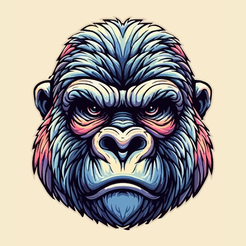 Visage de gorille