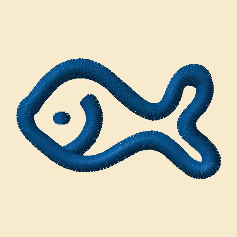 Fish embroidered