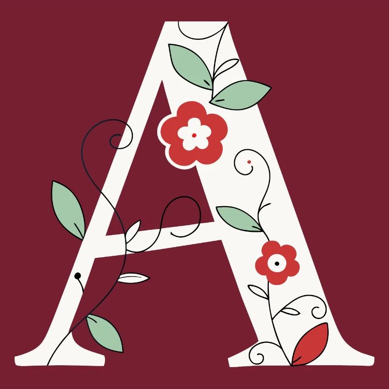 Buchstabe A Monogramm Retro