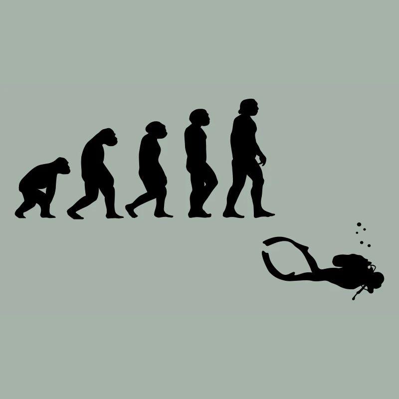 Evolution Tauchen mit Gerät