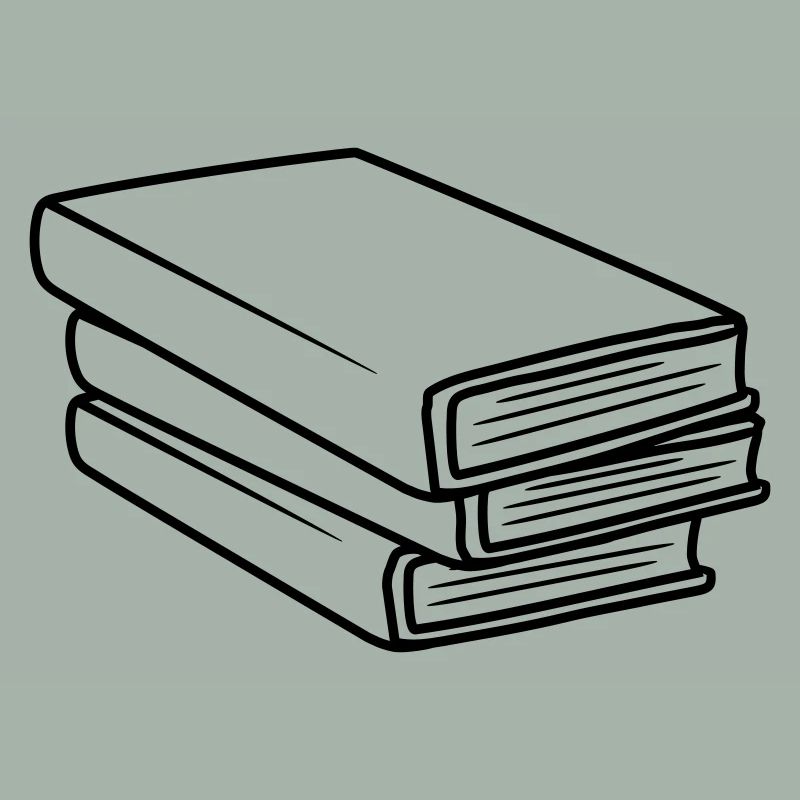 Gestapelte Bücher Comic Design