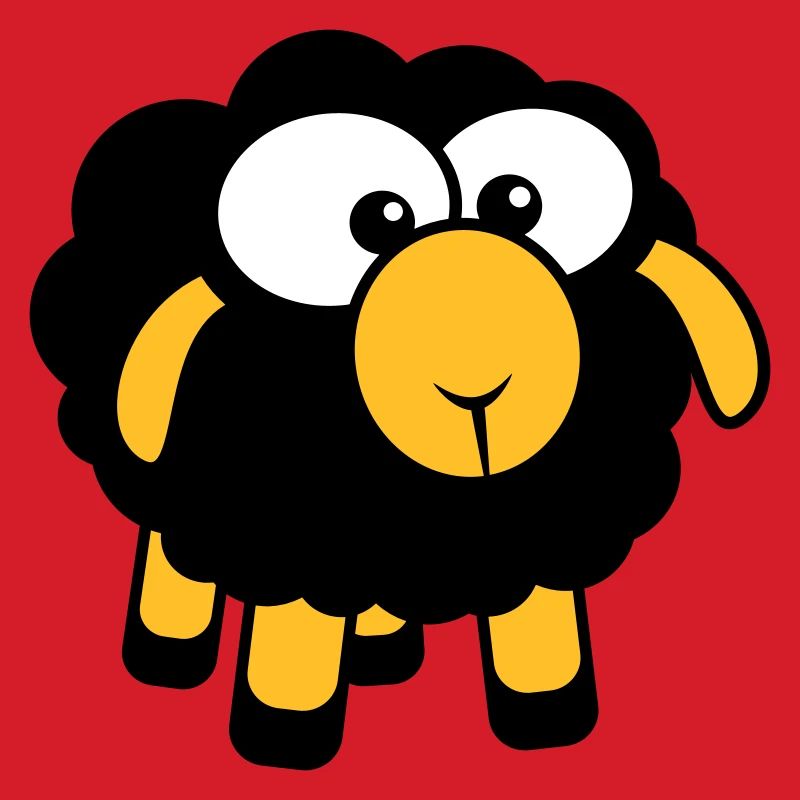mouton noir petit mignon mignon agneau cool bande dessinée