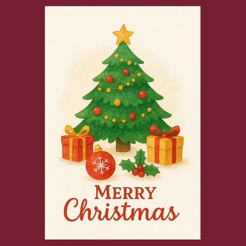 Weihnachtsbaum mit Geschenken