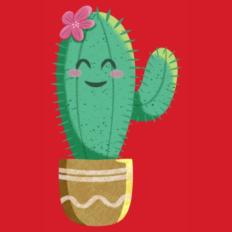 Cactus mignon avec fleur