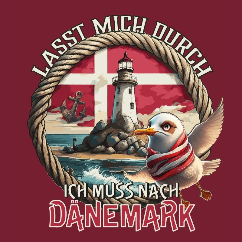 Dänemark - lasst mich durch - Möwe - Leuchtturm