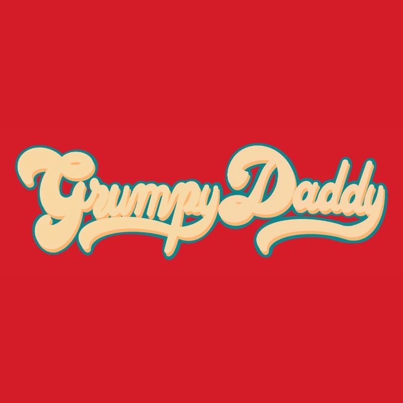 Script rétro de Grumpy Daddy - Couleur « Groovy Baby »