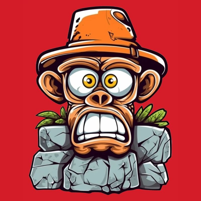 Breloque singe aventureux