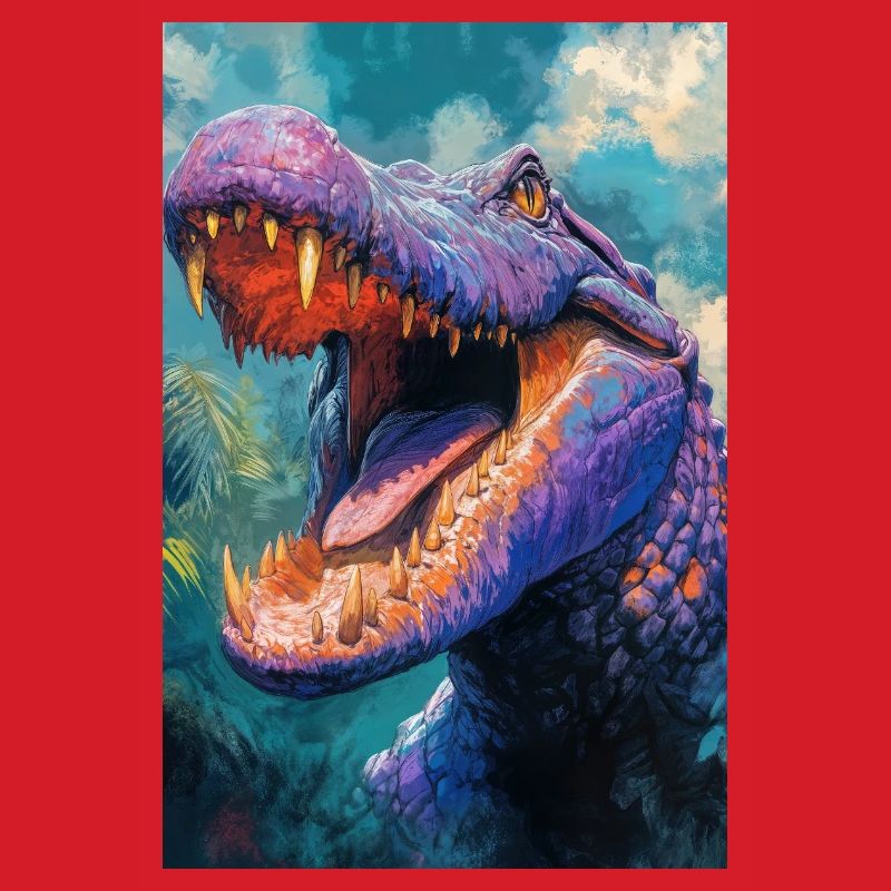 Illustration eines Krokodils