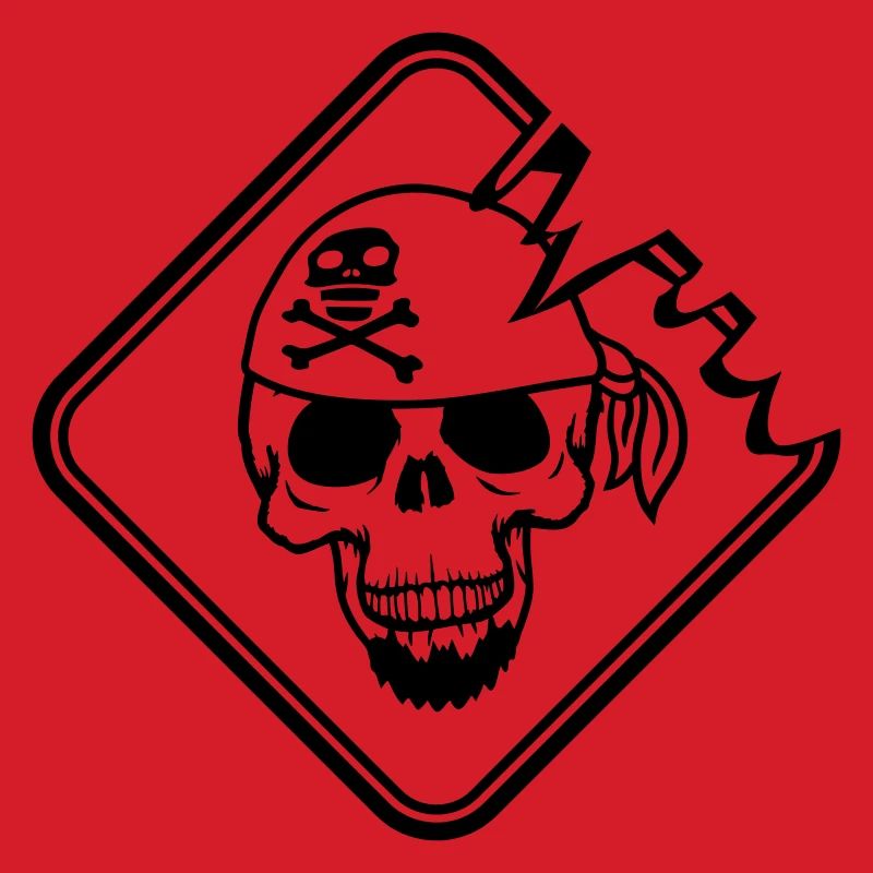 Pirate Shield Skull Skeleton Skull Warning