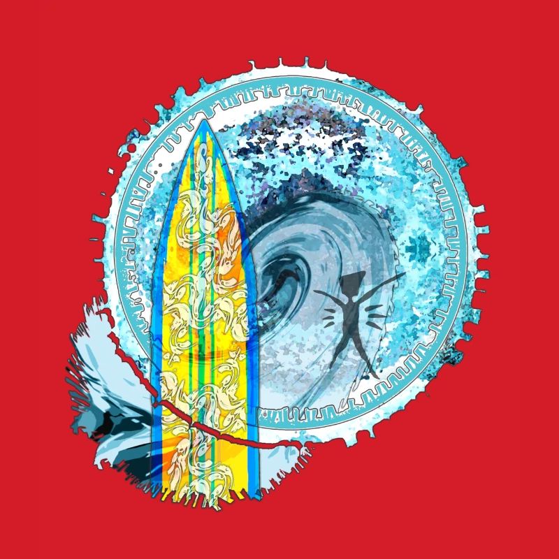 Vagues de surf Abstrait Impression d’art
