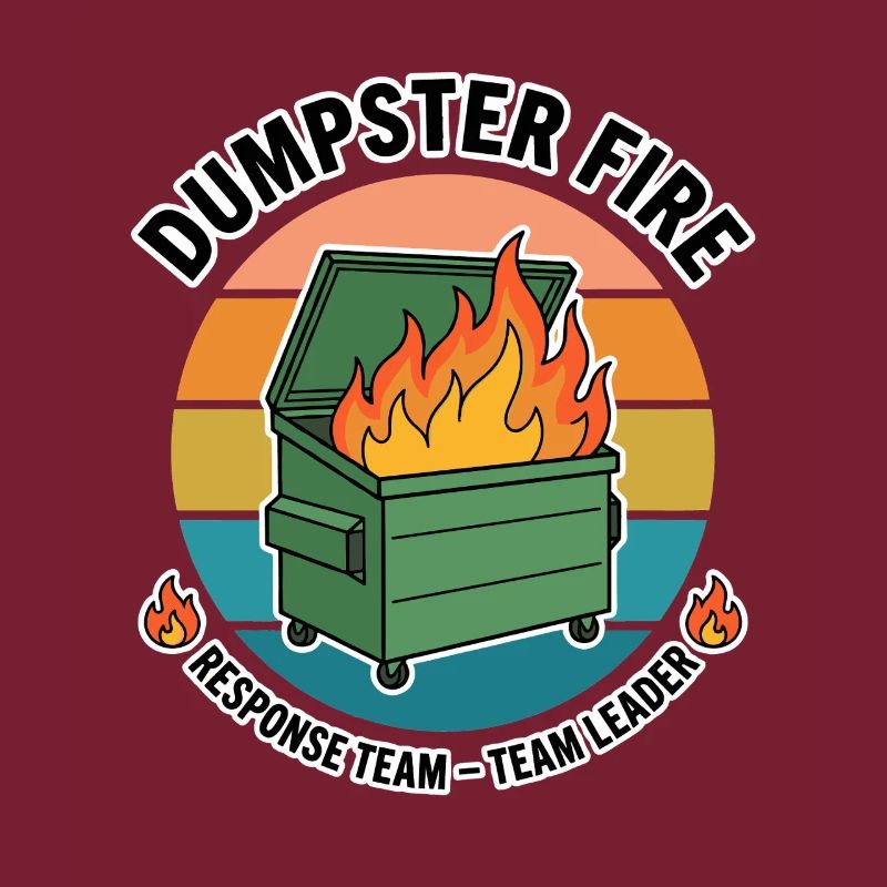 Dumpster Fire Response Team Team Leader Irony