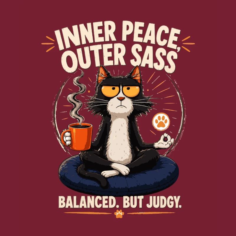 Inner Peace Outer Sass Cat