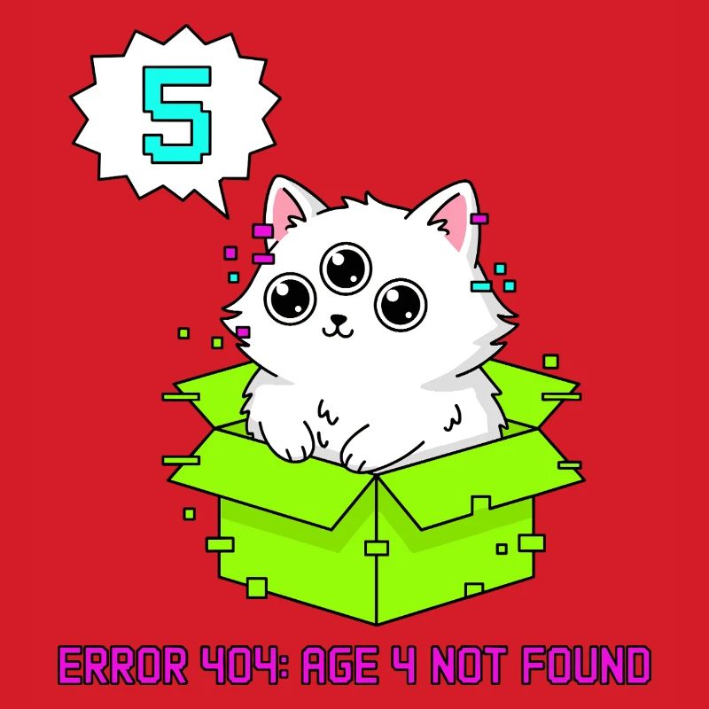 Error 404 Cat 5th Birthday