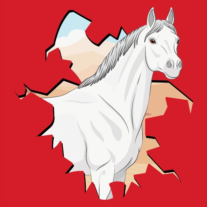 La tête d'un cheval Abbayan devant un désert