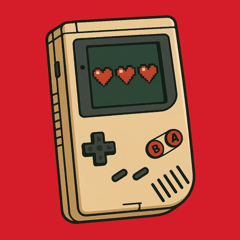 Retro Gameboy Herzdesign