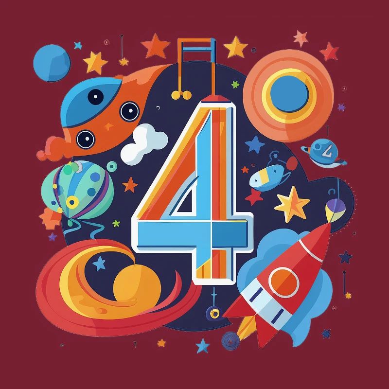 Monde de fusées du 4e anniversaire de l’espace