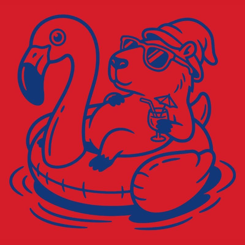 Flamingo-Float Capy