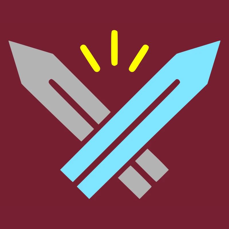 Pixel Swords RPG Gaming Rétro Vector