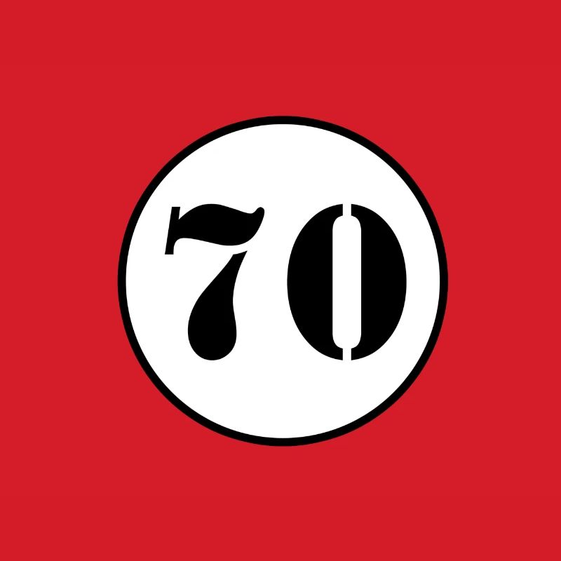 NUMMER 70 Siebzig Geburtstag Geschenk