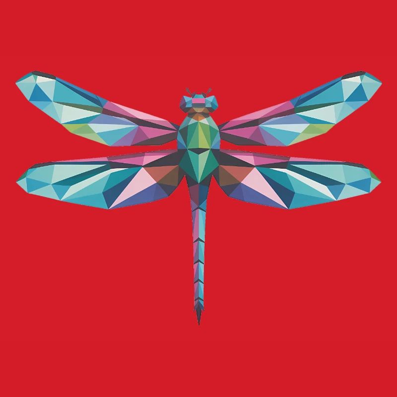 Libellule - Logo Low Poly cool
