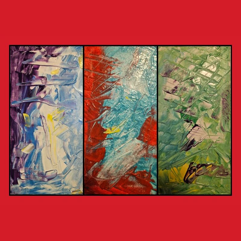 Flux de couleur triptyque