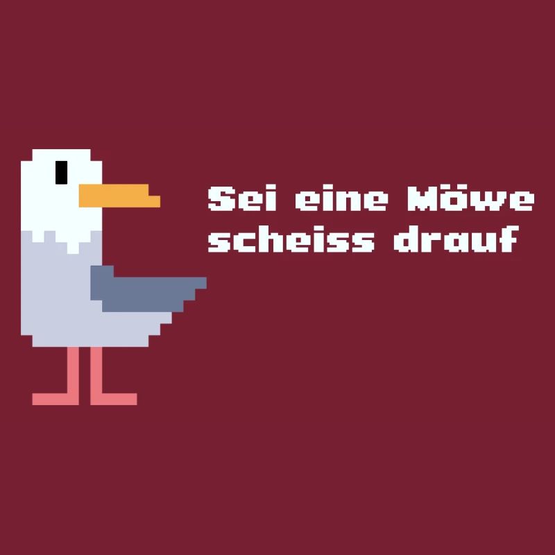 sei eine pixel Möwe