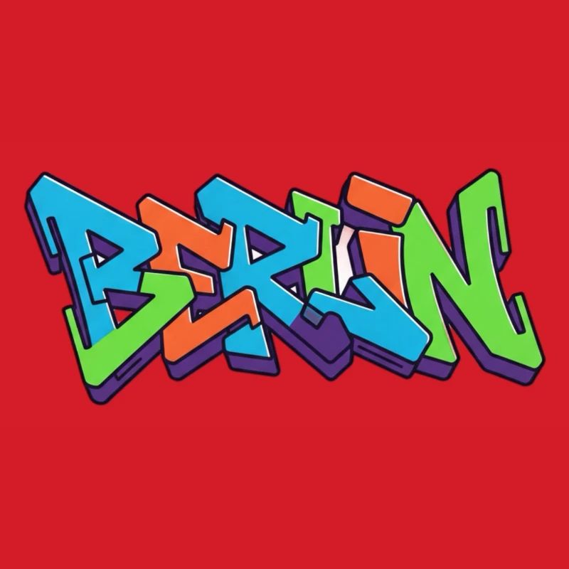 Berliner Straßen Graffiti Farbexplosion