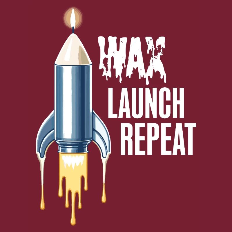 WAX Launch Repeat – Funny Rocket Candle Design