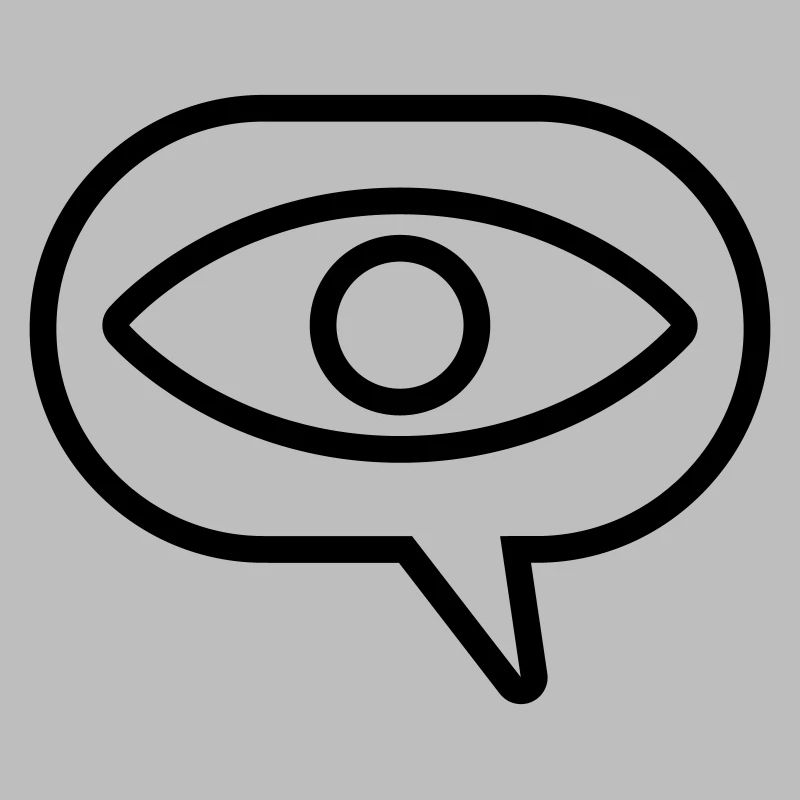 Vision visuelle Oeil Bulle de parole