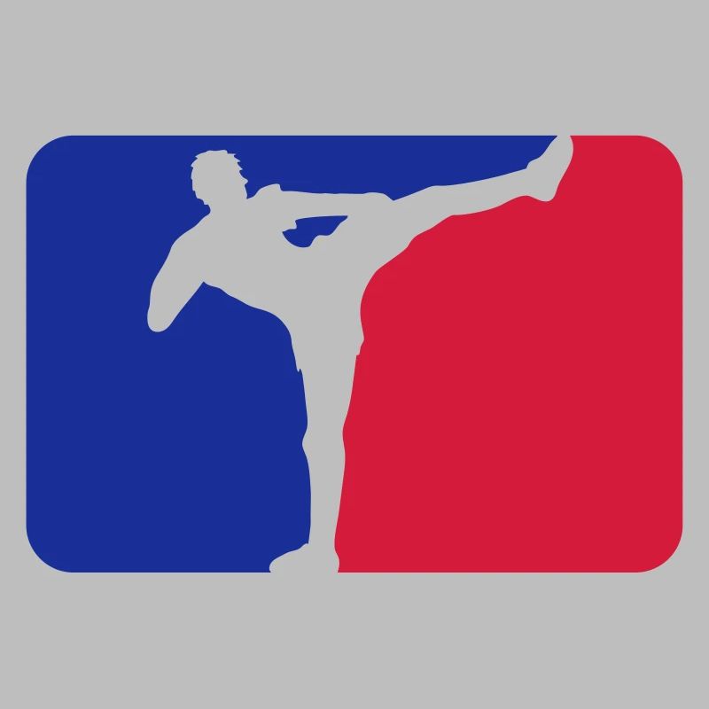 kickboxer logo shield frame red blue kickboxing ka