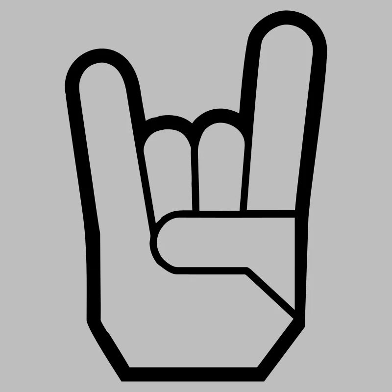 Rock Hand Pommesgabel Devilhand