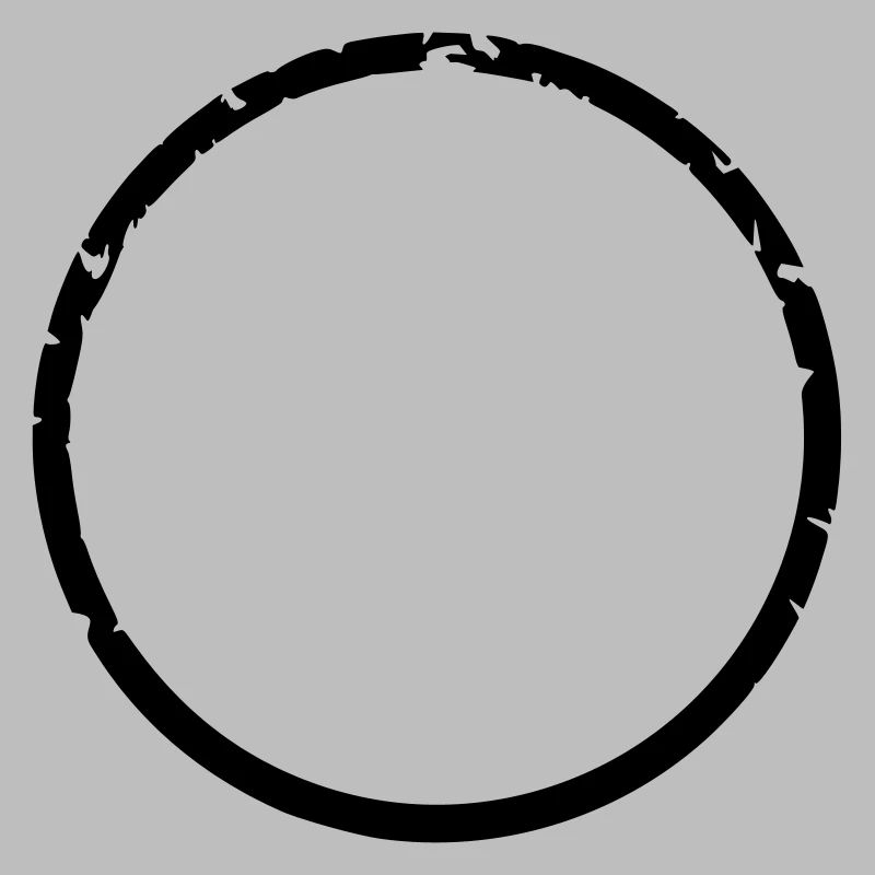 stamp round circle blank