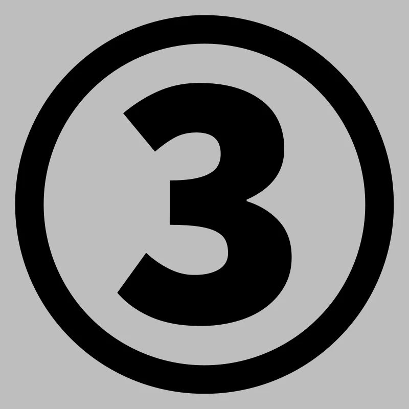 number three numéro trois